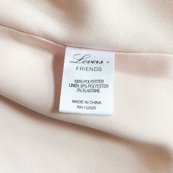 Lovers and Friends Blush Pink Empire Wiast Butterfly Sleeve Front Slit Dress - Picture 2 of 11